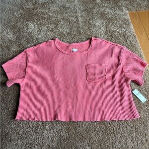 NWT Anthropologie Pilcro Short-Sleeve Waffle Tee M